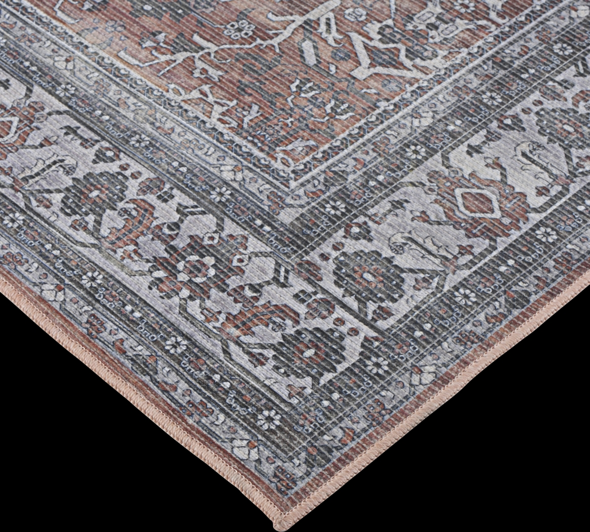 Arbelle Red 5'3 x 7'6 Machine Washable Rug - Thumbnail - Image 3