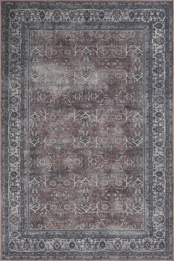 Arbelle Red 5'3 x 7'6 Machine Washable Rug - Thumbnail - Image 1