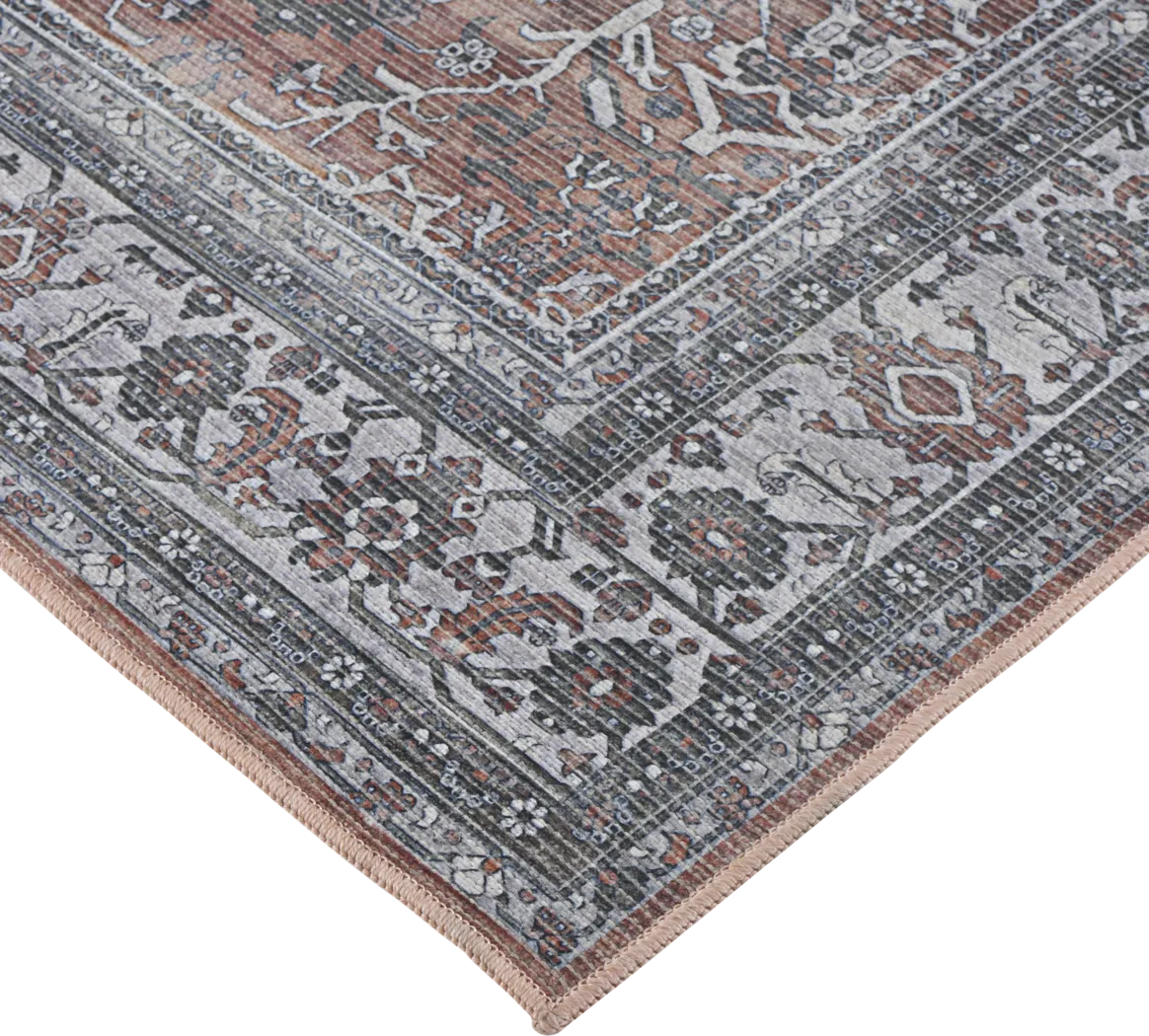 Arbelle Red 9'2 x 11'9 Machine Washable Rug - Thumbnail - Image 3