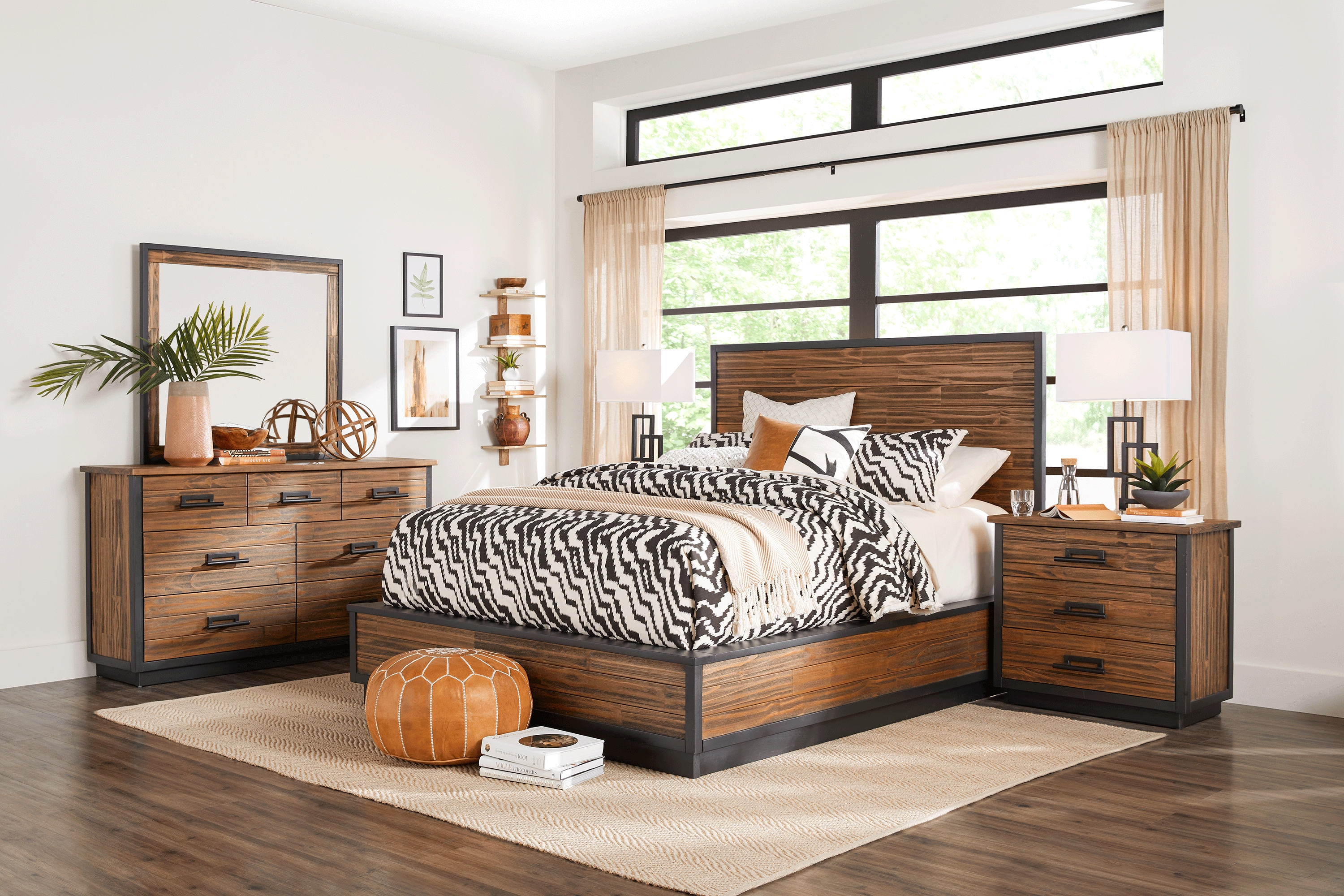 Arbor Trail Brown 7 Pc Queen Panel Bedroom - Thumbnail - Image 1
