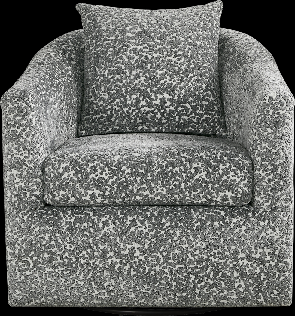 Arbour Hill Blue Swivel Chair - Thumbnail - Image 2