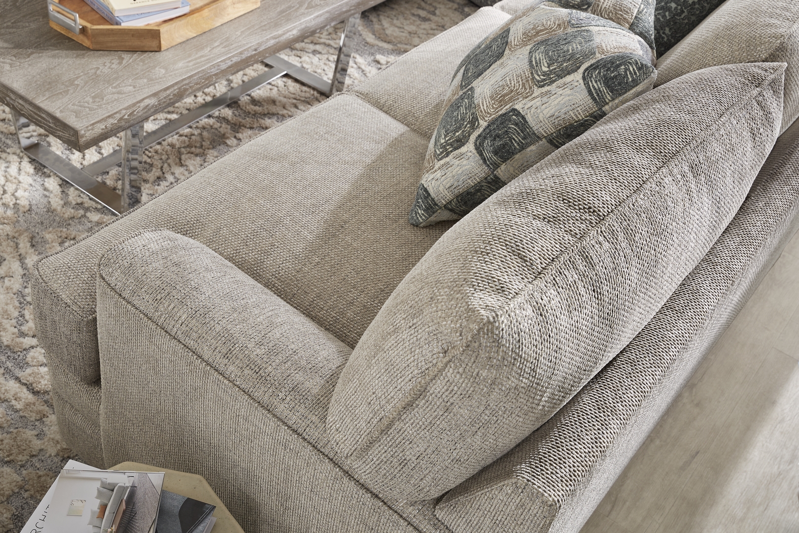 Arbour Hill Dove 8 Pc Living Room with Sleeper Sofa - Thumbnail - Image 6