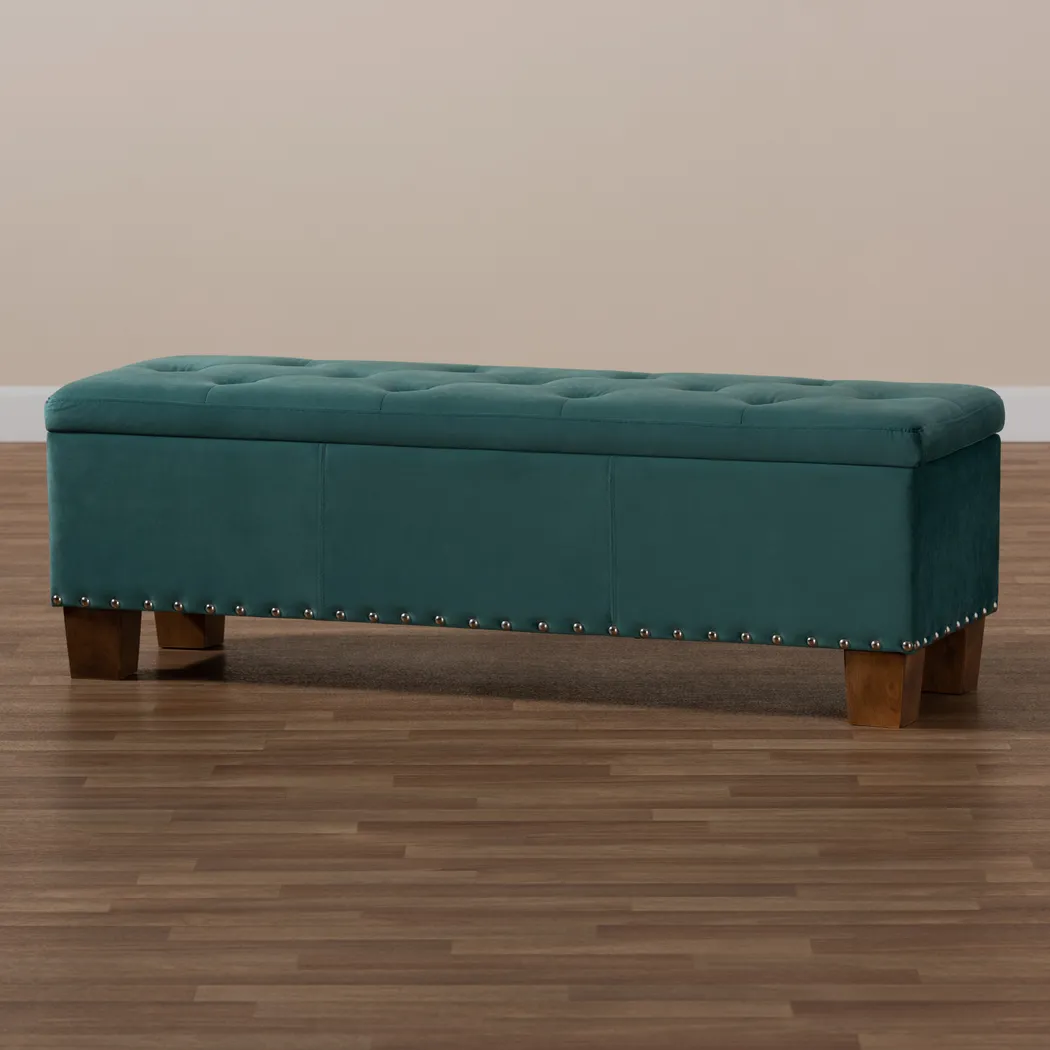 Arcanet Teal Storage Bench - Thumbnail - Image 3