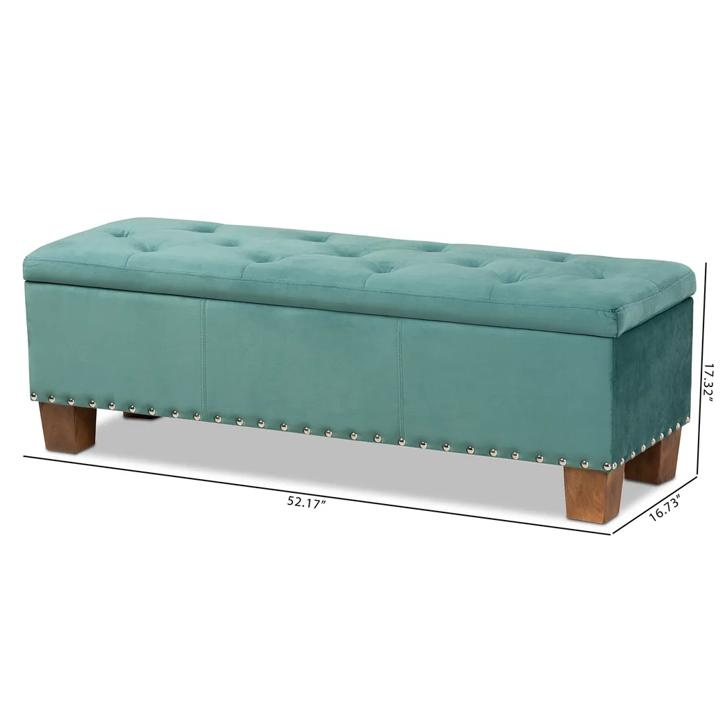 Arcanet Teal Storage Bench - Thumbnail - Image 9