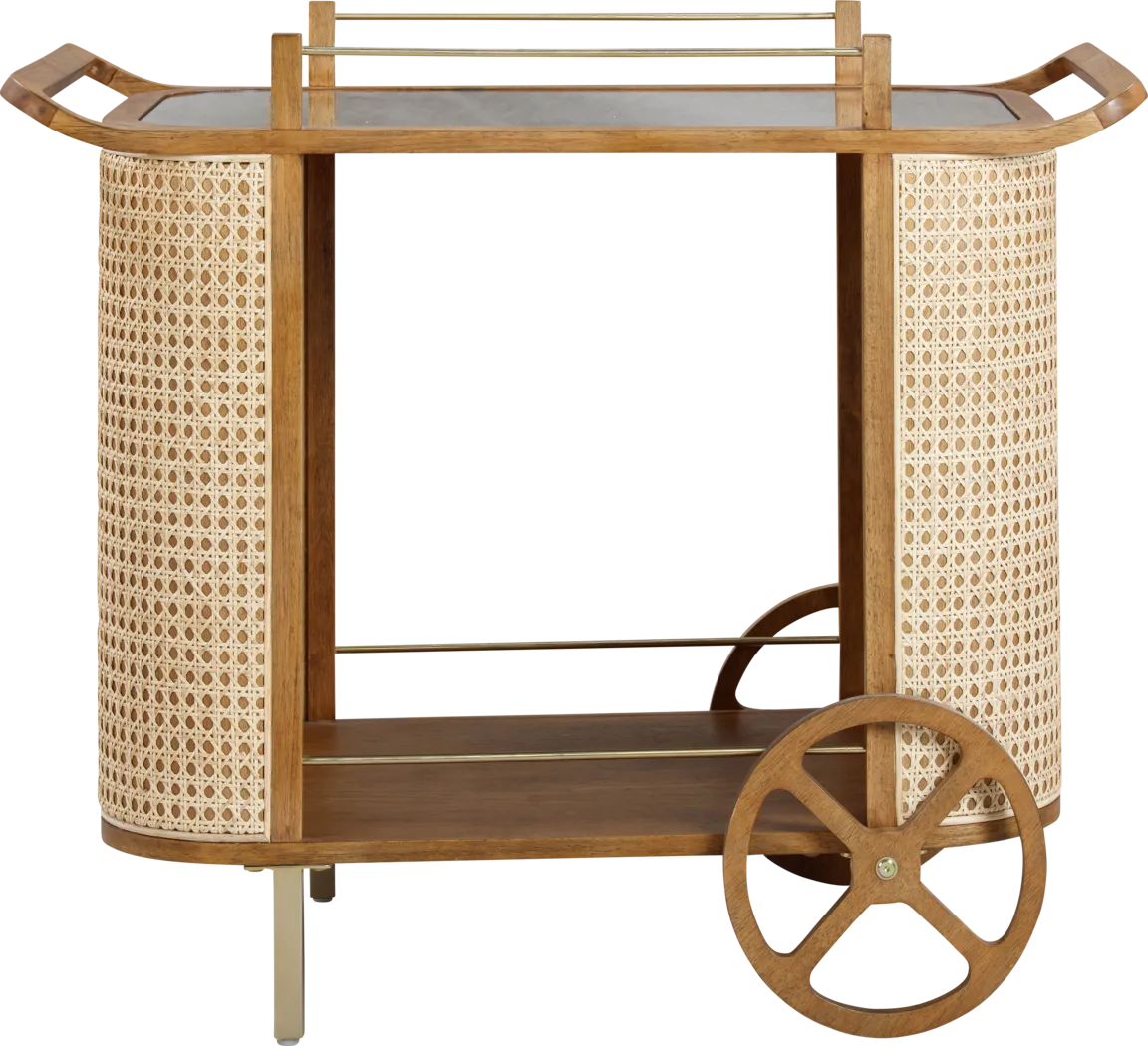 Archelle Brown Bar Cart - Thumbnail - Image 3