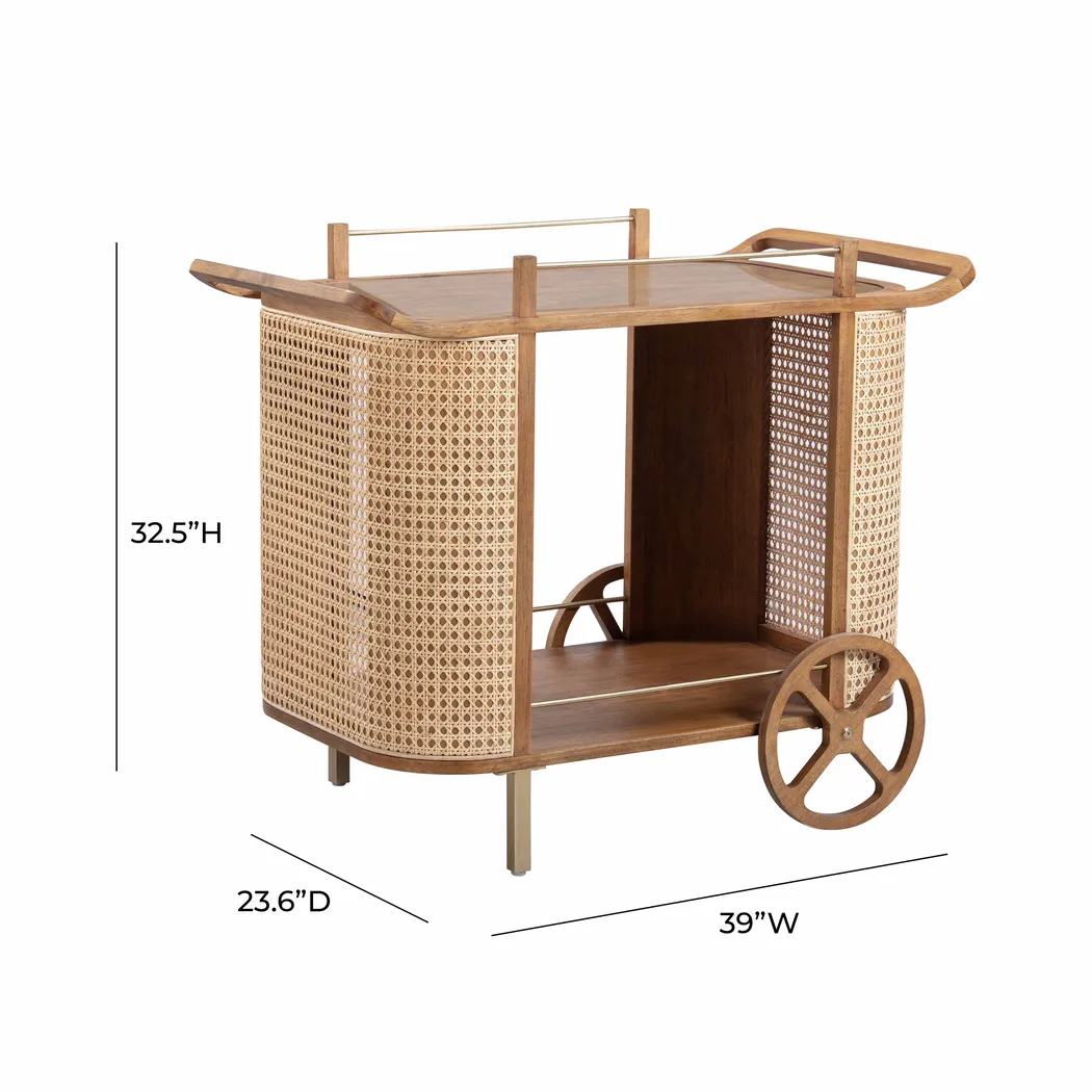 Archelle Brown Bar Cart - Thumbnail - Image 8