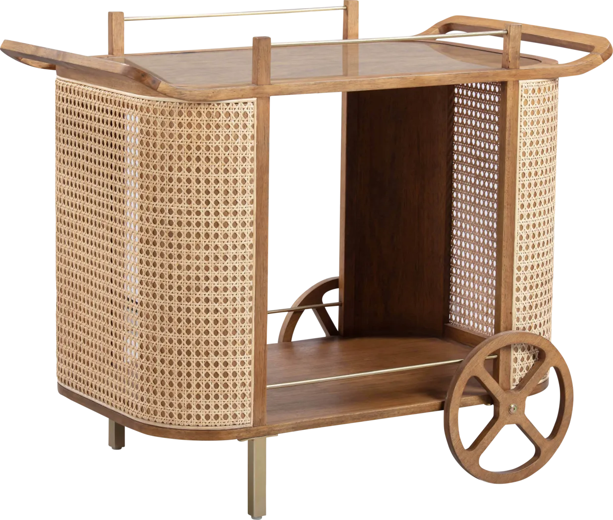 Archelle Brown Bar Cart - Thumbnail - Image 1