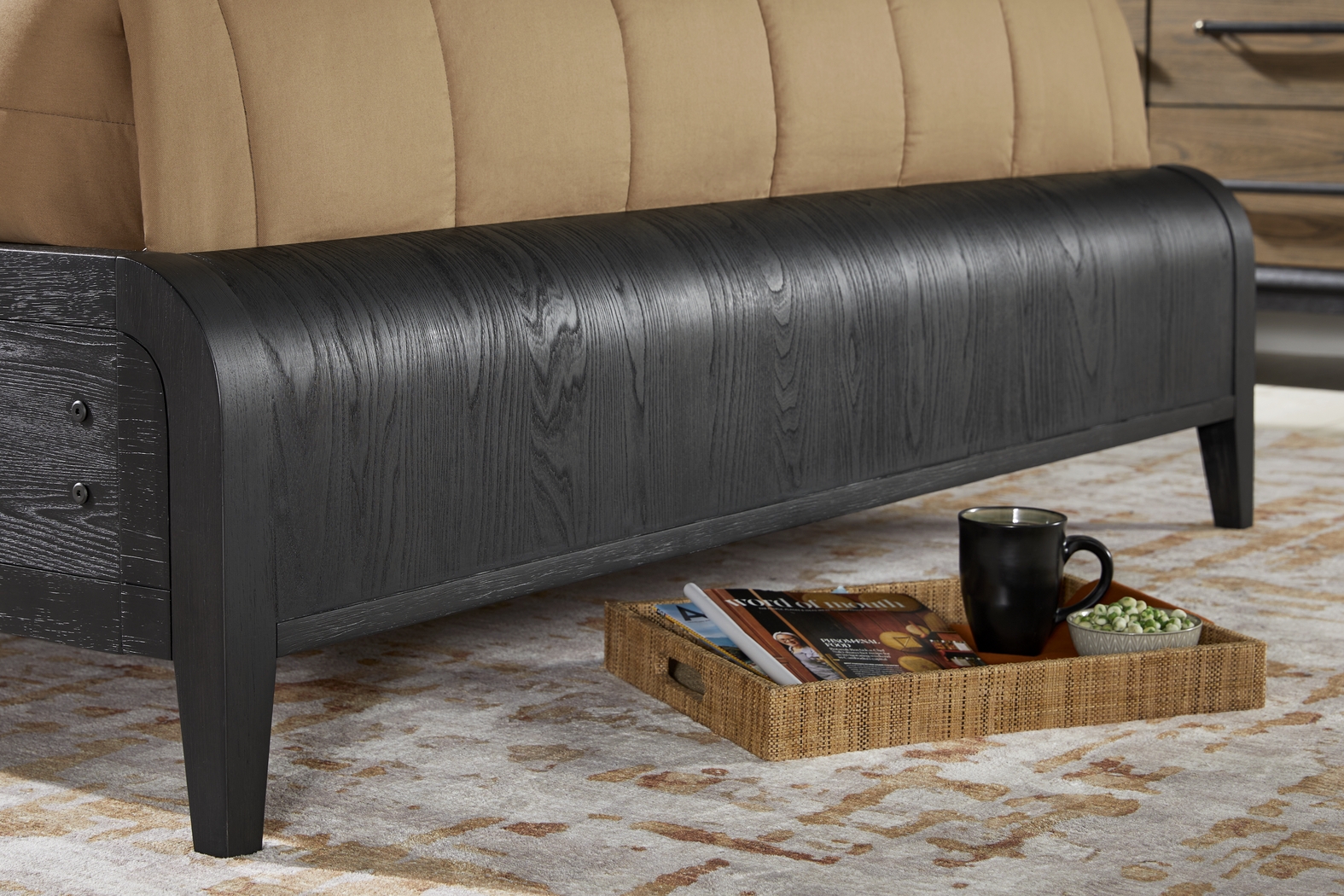 Archer Grove Black 3 Pc King Upholstered Bed - Thumbnail - Image 4