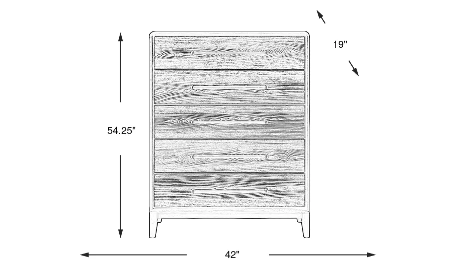 Dimension Image. Please refer to the Dimension Tab on this page for dimension details.