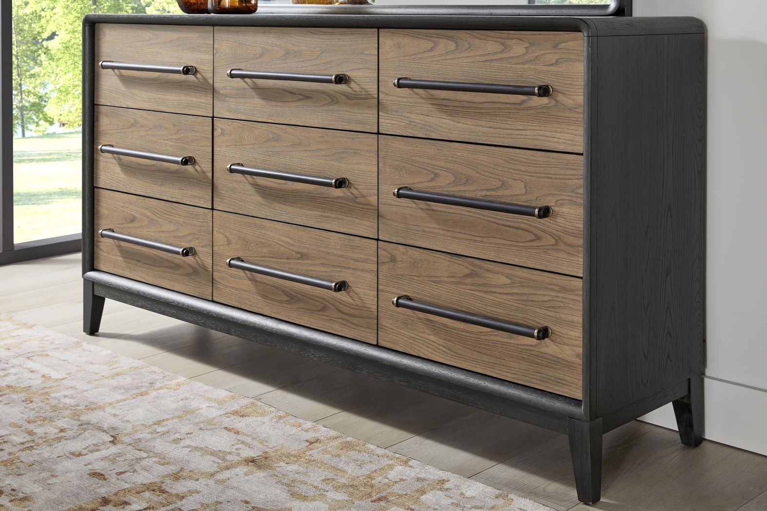 Archer Grove Black 7 Pc King Upholstered Bedroom - Thumbnail - Image 6