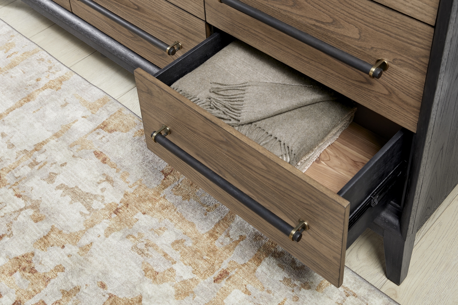 Archer Grove Black 7 Pc King Upholstered Bedroom - Thumbnail - Image 7