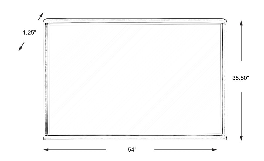 Dimension Image. Please refer to the Dimension Tab on this page for dimension details.