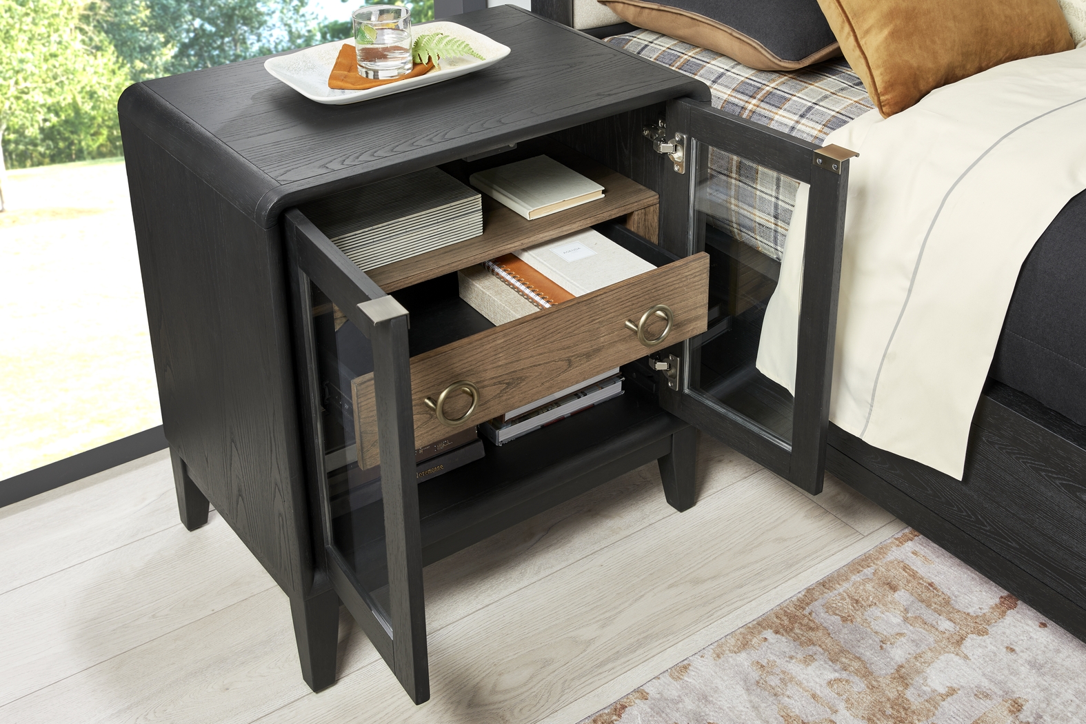 Archer Grove Black Nightstand - Thumbnail - Image 2