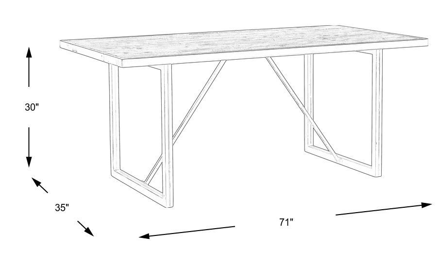 Dimension Image. Please refer to the Dimension Tab on this page for dimension details.