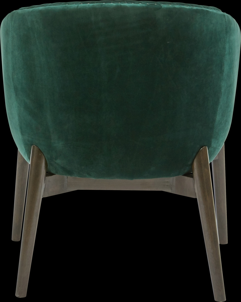 Archie Curve Green Accent Chair - Thumbnail - Image 2