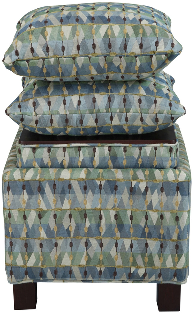 Arcridge Green Ottoman with Pillows - Thumbnail - Image 2