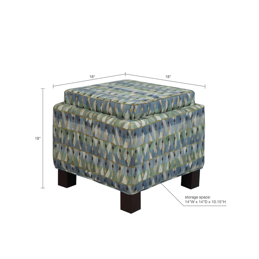 Arcridge Green Ottoman with Pillows - Thumbnail - Image 3