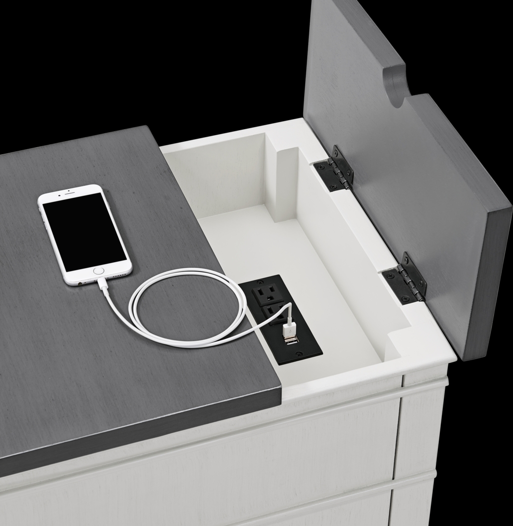 Ardath White Chairside Table - Thumbnail - Image 11