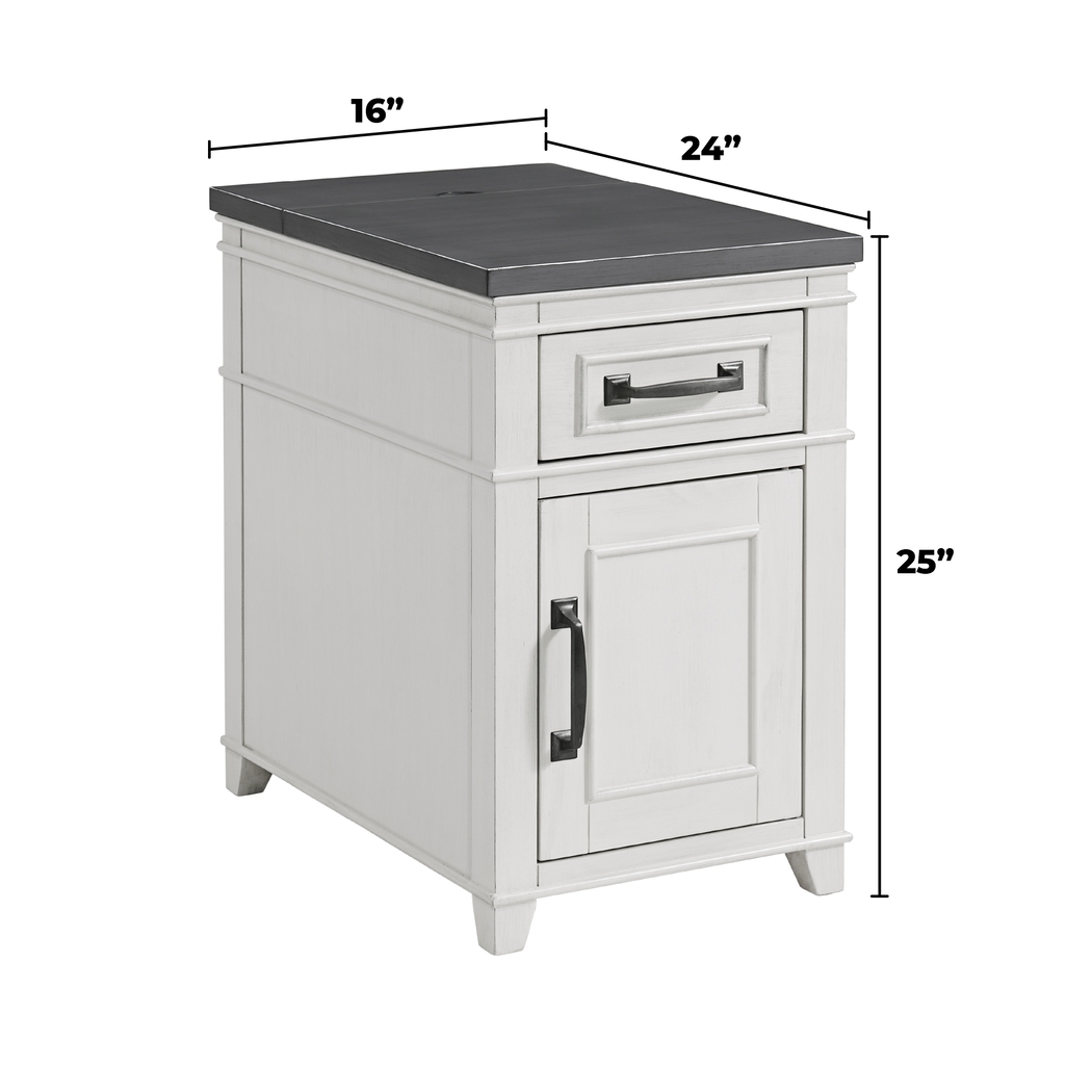 Ardath White Chairside Table - Thumbnail - Image 13