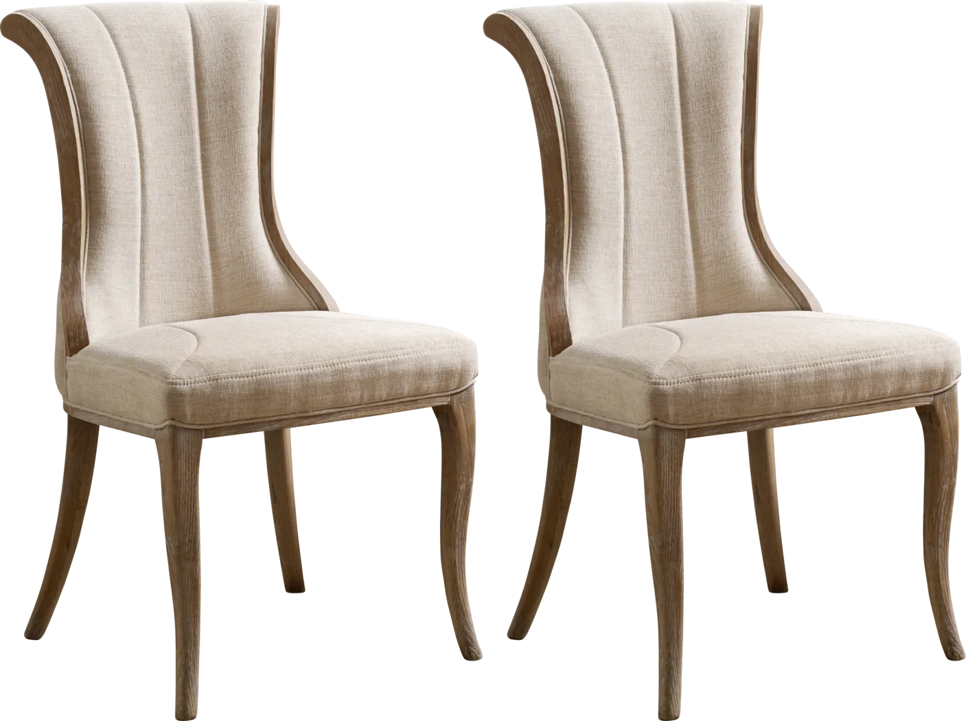 Ardee Linen Side Chair, Set of 2 - Thumbnail - Image 1