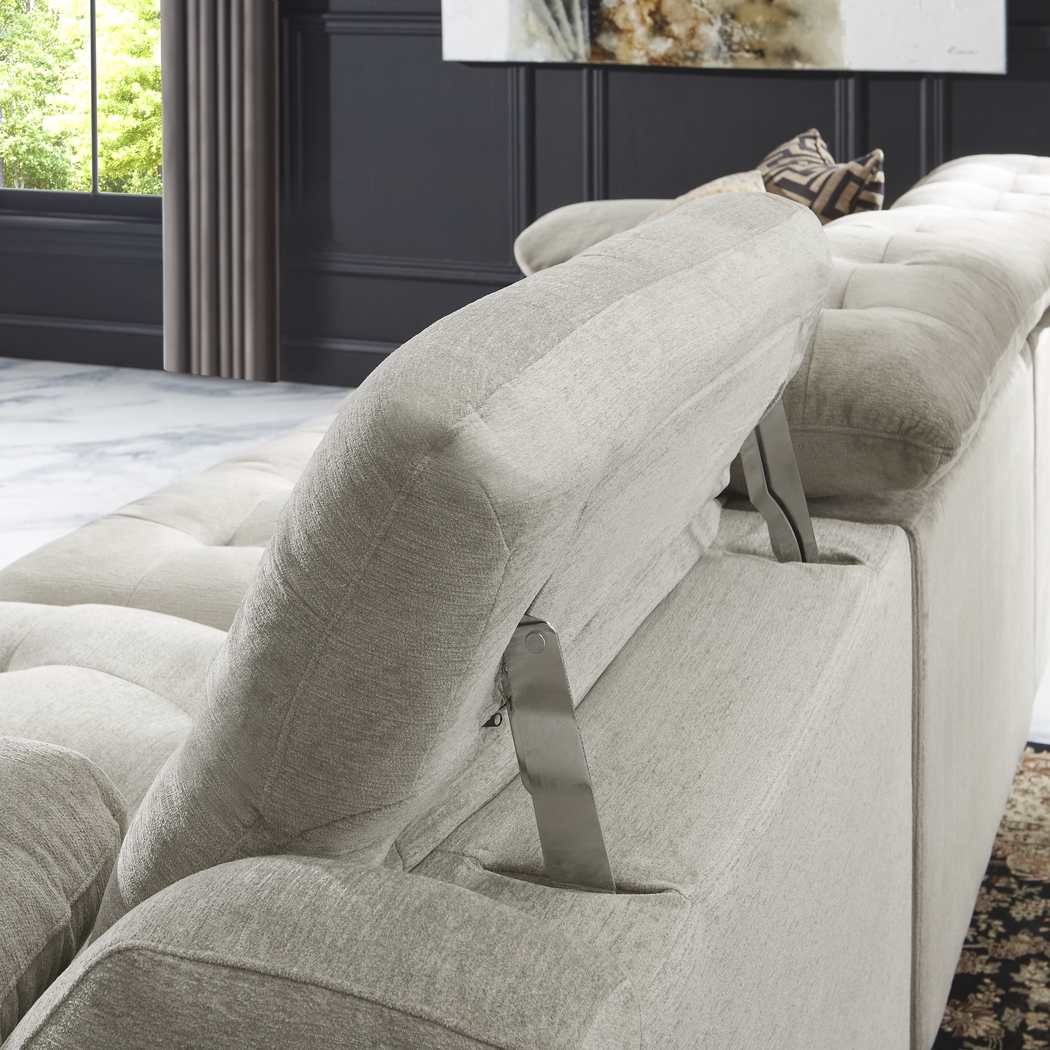 Ardelia Lane Light Gray 6 Pc Dual Power Reclining Sectional Living Room - Thumbnail - Image 6