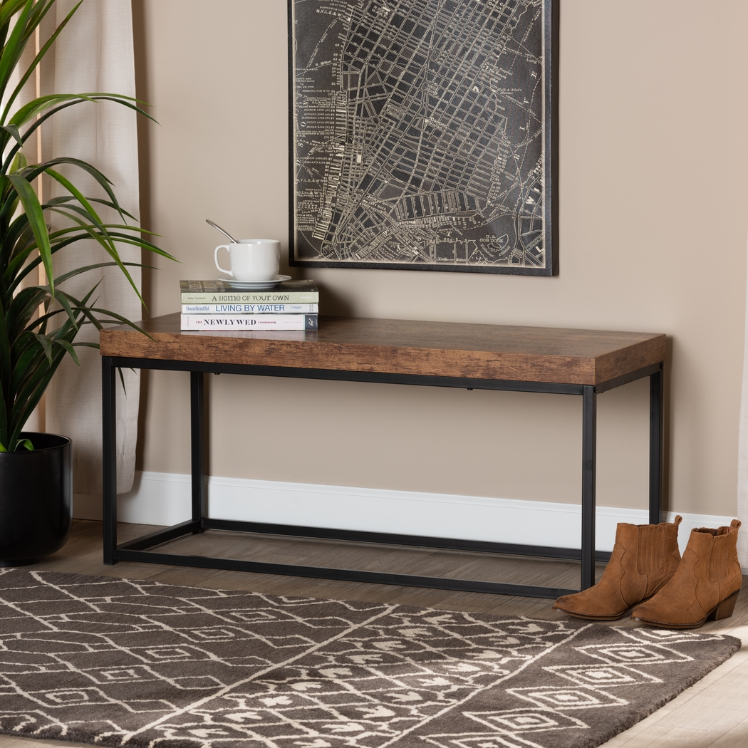 Ardenan Brown Accent Bench - Thumbnail - Image 2