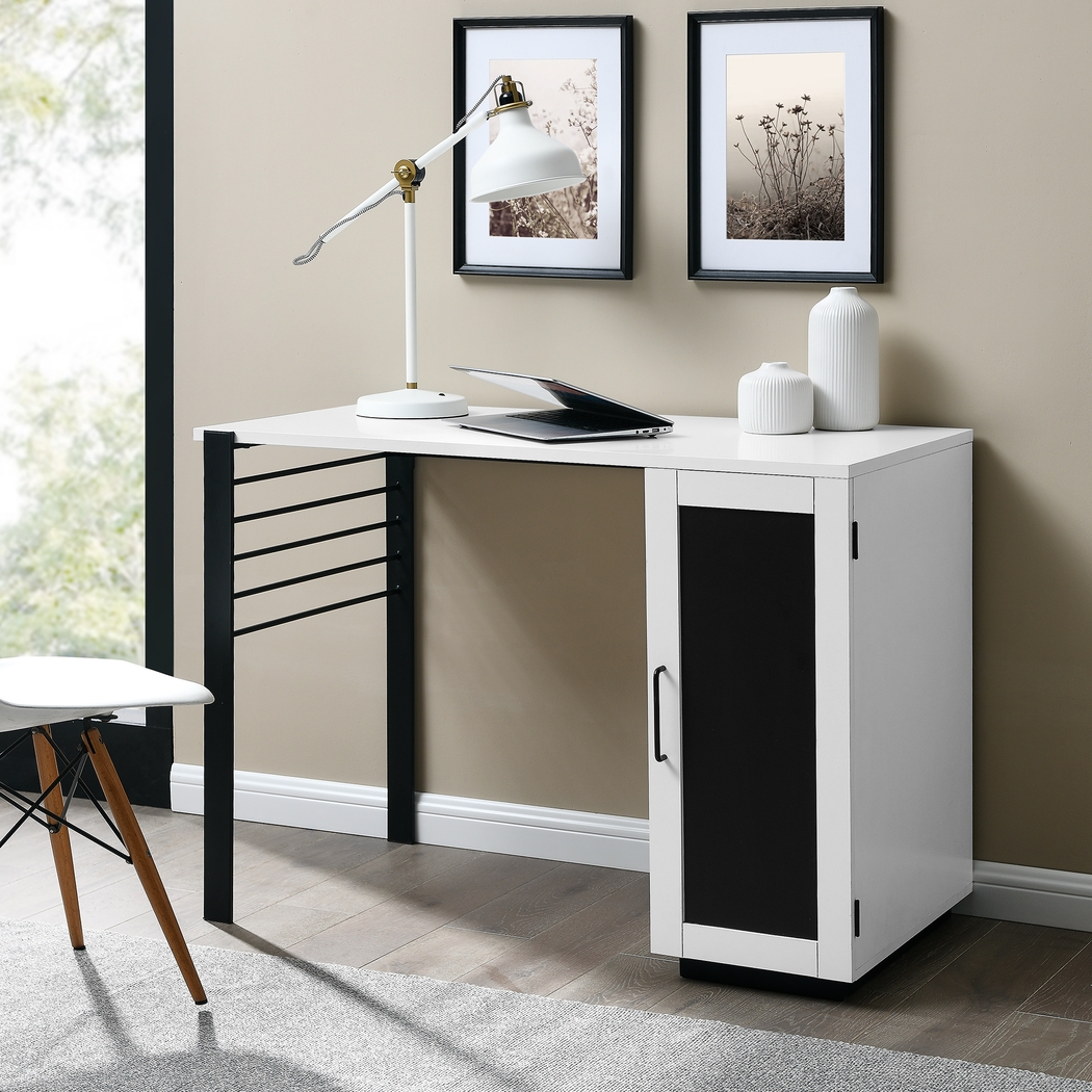 Ardeno White Storage Desk - Thumbnail - Image 2