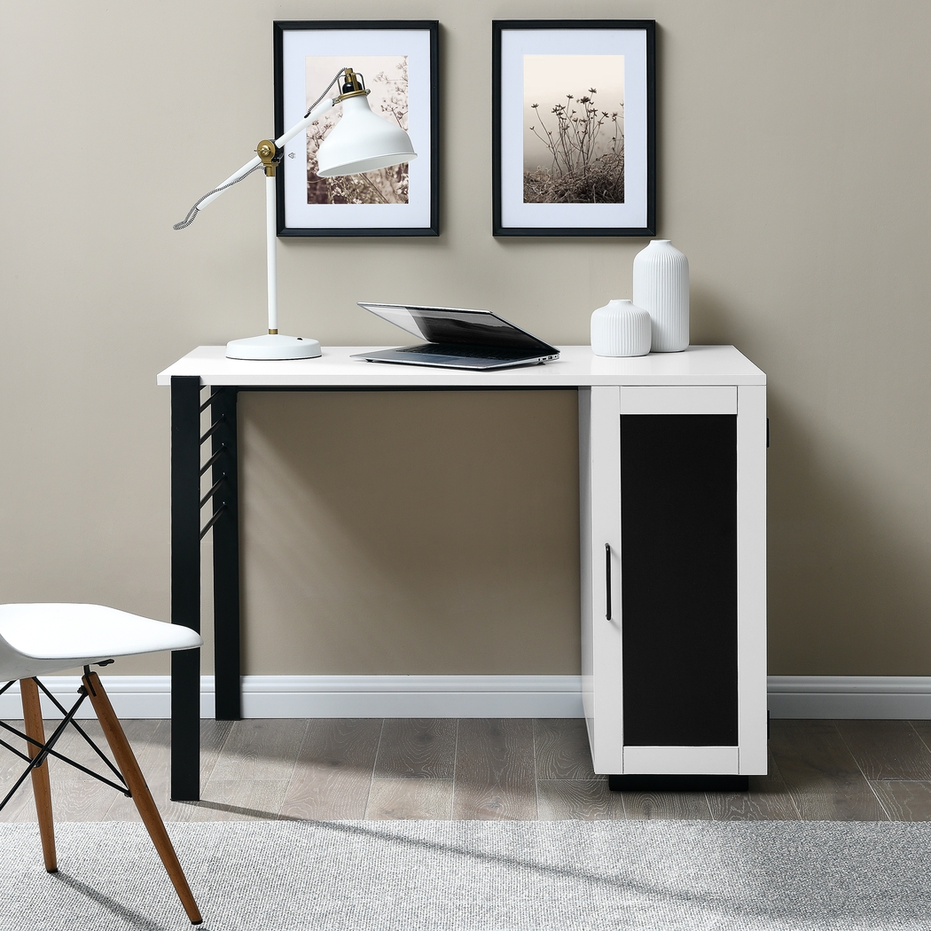 Ardeno White Storage Desk - Thumbnail - Image 3