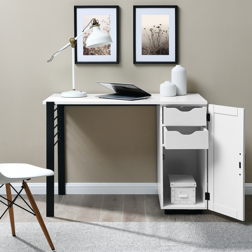 Ardeno White Storage Desk - Thumbnail - Image 4