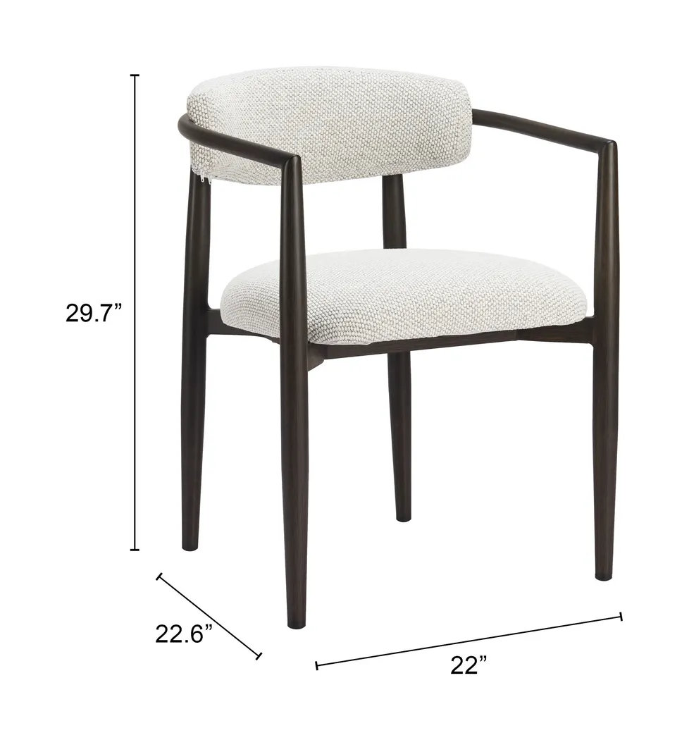 Ardisiaa White Dining Chair - Thumbnail - Image 2