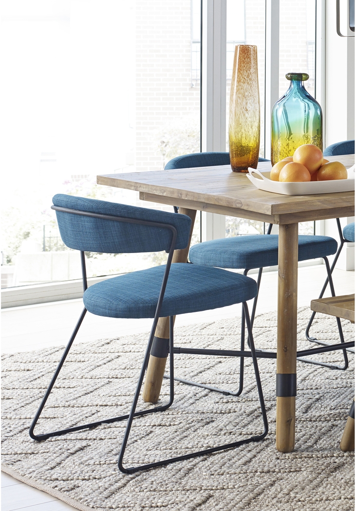 Ardith Blue Side Chair, Set of 2 - Thumbnail - Image 4