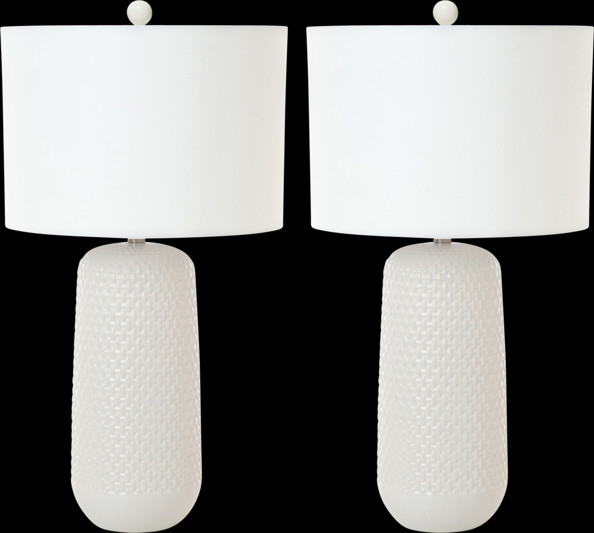 Areca Boulevard White Table Lamps, Set of 2 - Thumbnail - Image 1