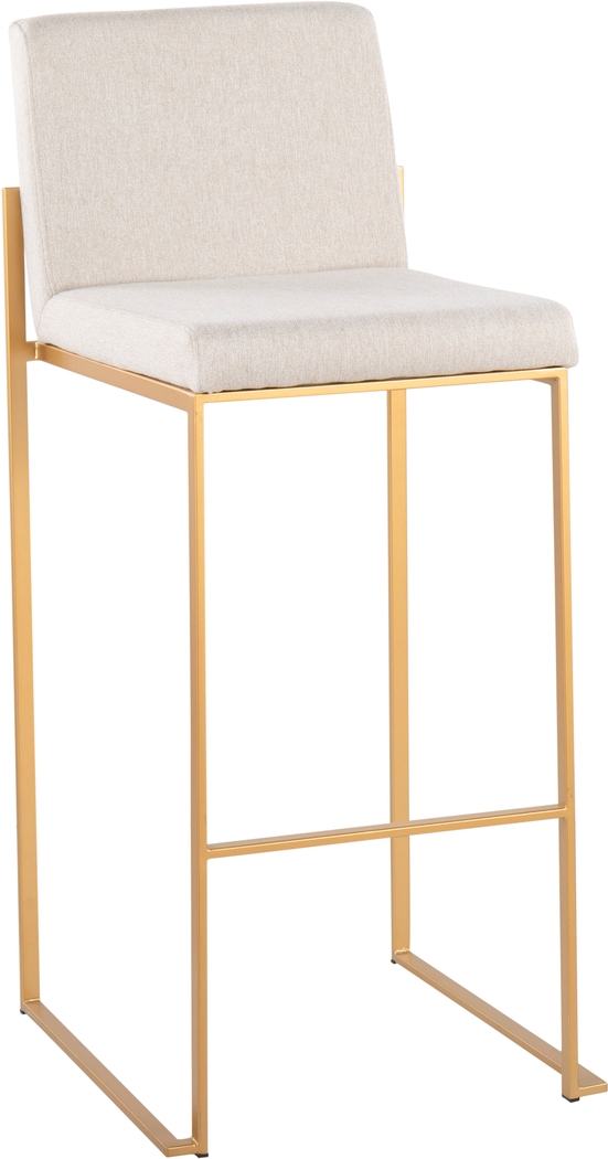 Arelane I Beige Barstool, Set of 2 - Thumbnail - Image 2
