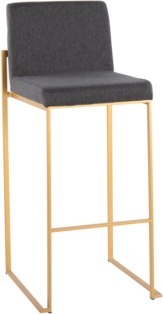 Arelane I Charcoal Barstool, Set of 2 - Thumbnail - Image 2