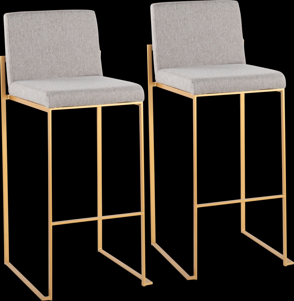 Arelane I Gray Barstool, Set of 2 - Thumbnail - Image 1