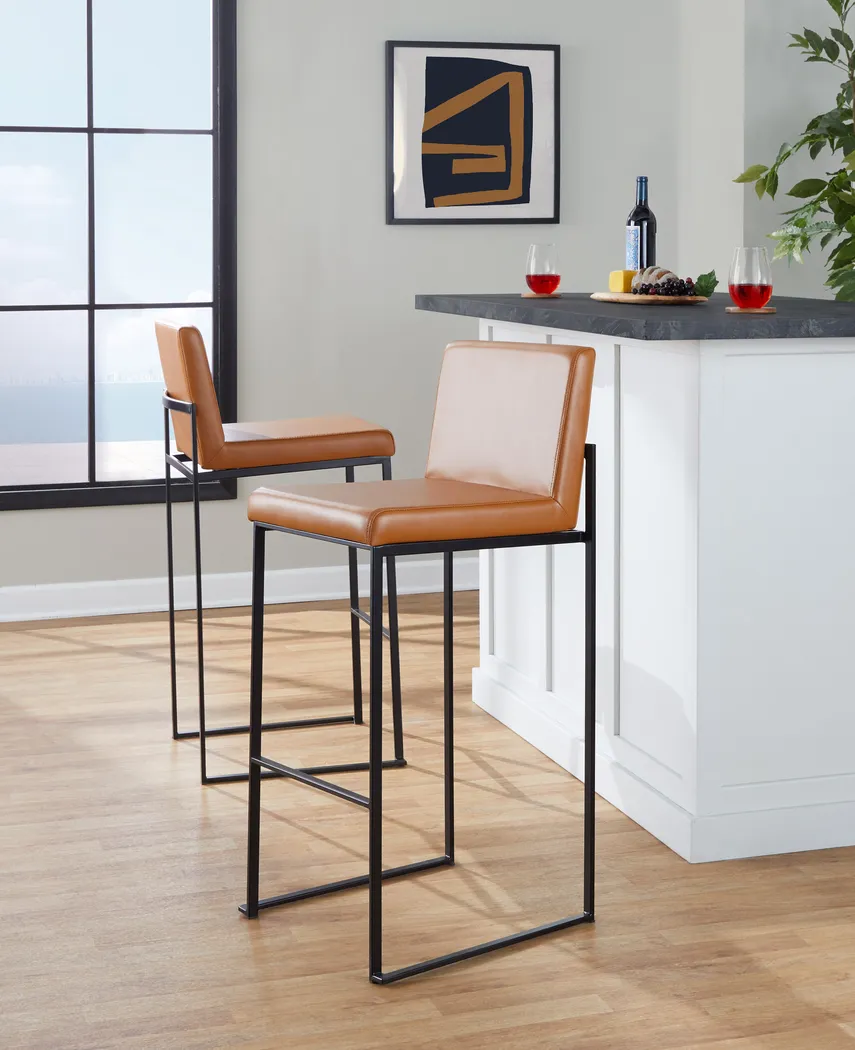 Arelane III Camel Barstool, Set of 2 - Thumbnail - Image 3