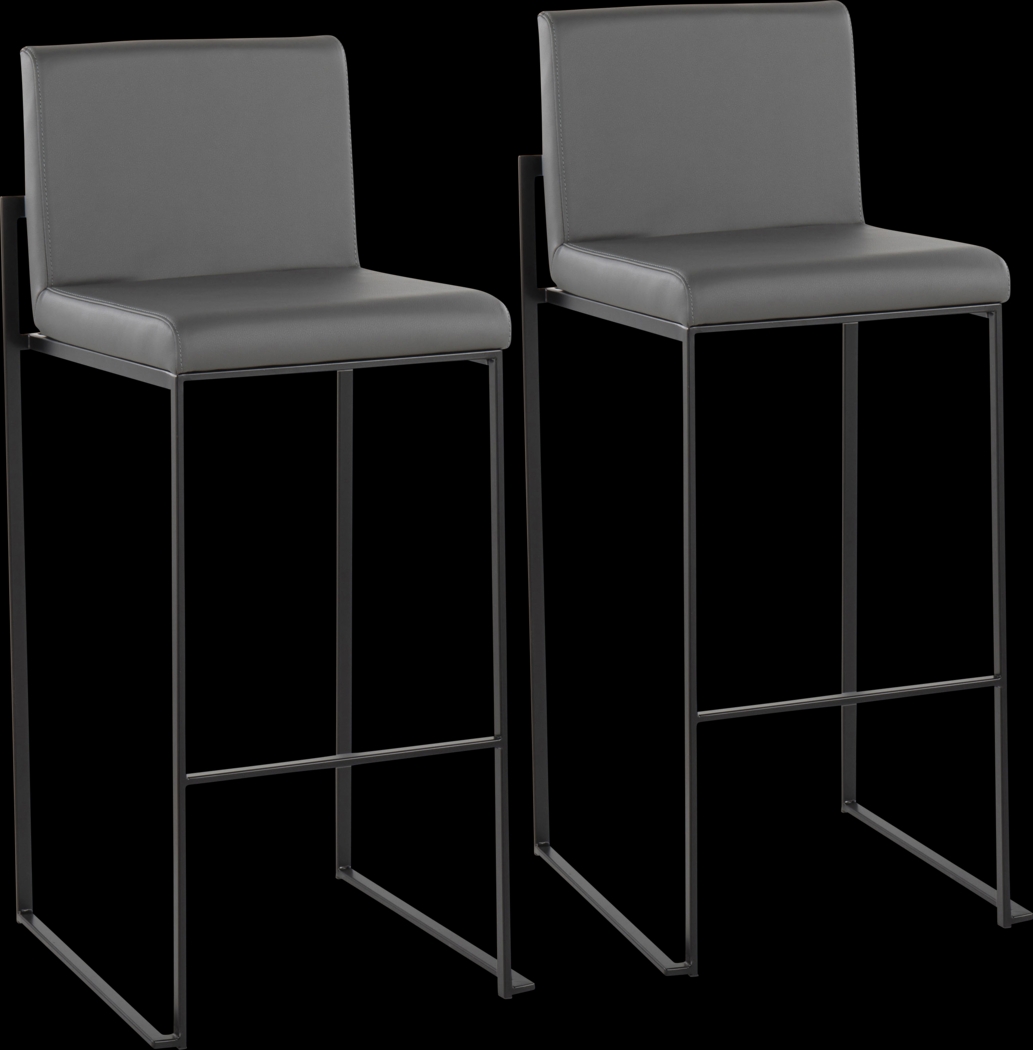Arelane III Dark Gray Barstool, Set of 2 - Thumbnail - Image 1