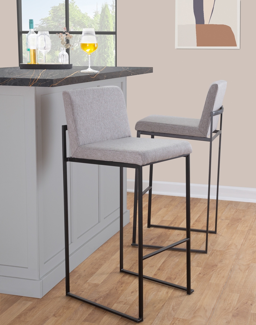 Arelane III Dark Gray Barstool, Set of 3 - Thumbnail - Image 2