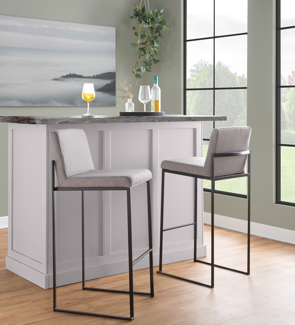 Arelane III Dark Gray Barstool, Set of 3 - Thumbnail - Image 3