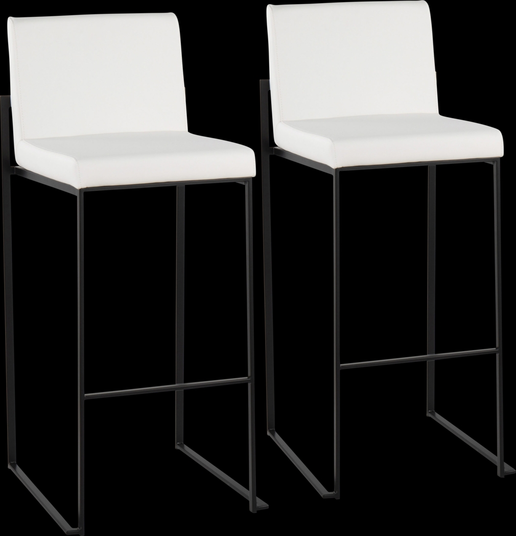 Arelane III White Barstool, Set of 2 - Thumbnail - Image 1