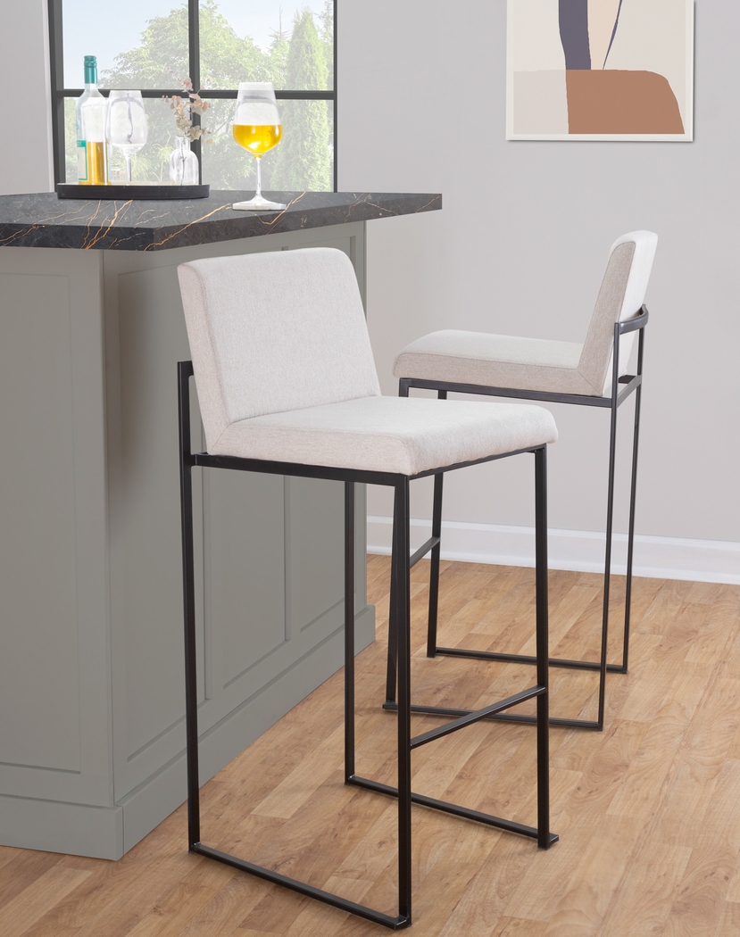 Arelane III White Barstool, Set of 3 - Thumbnail - Image 2