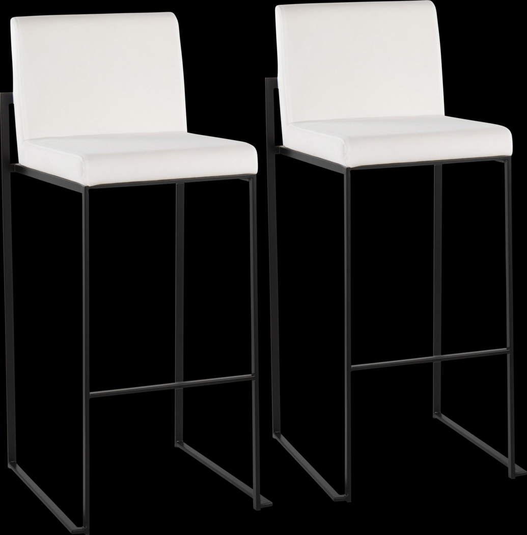 Arelane IV White Barstool, Set of 2 - Thumbnail - Image 1
