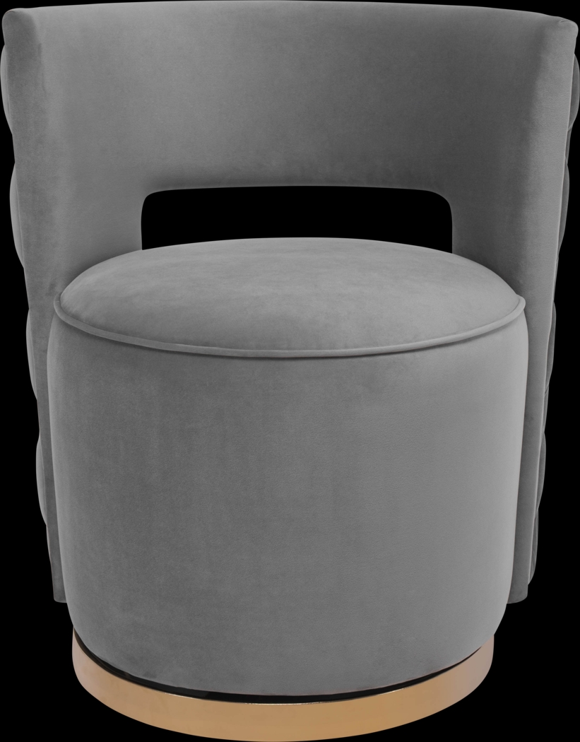 Arelia Lynn Gray Accent Chair - Thumbnail - Image 2
