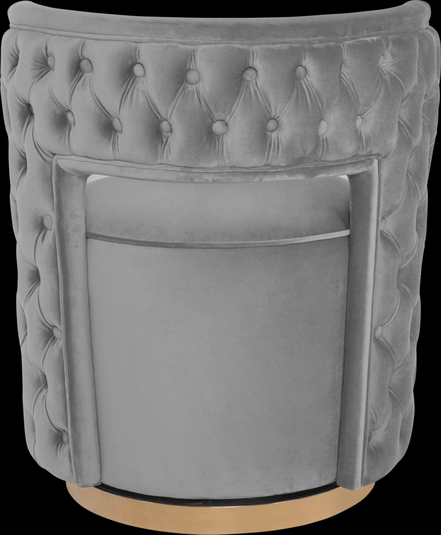 Arelia Lynn Gray Accent Chair - Thumbnail - Image 3