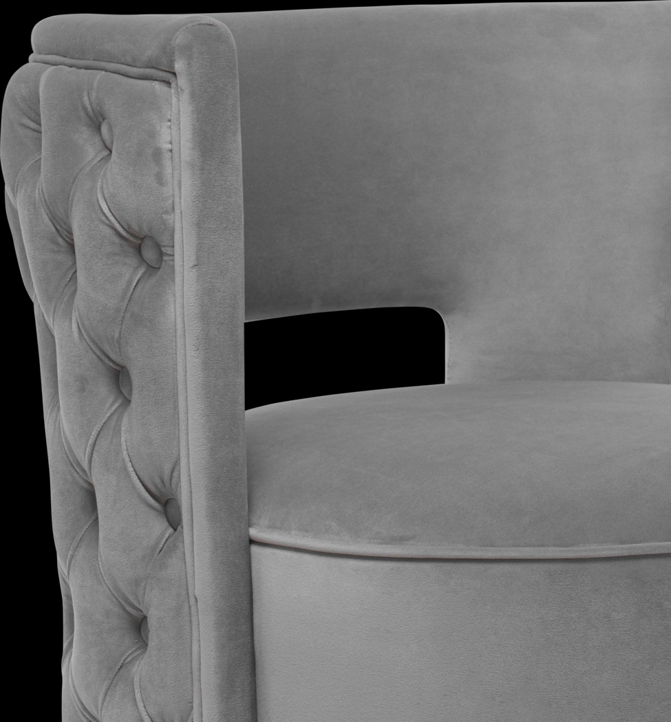 Arelia Lynn Gray Accent Chair - Thumbnail - Image 4