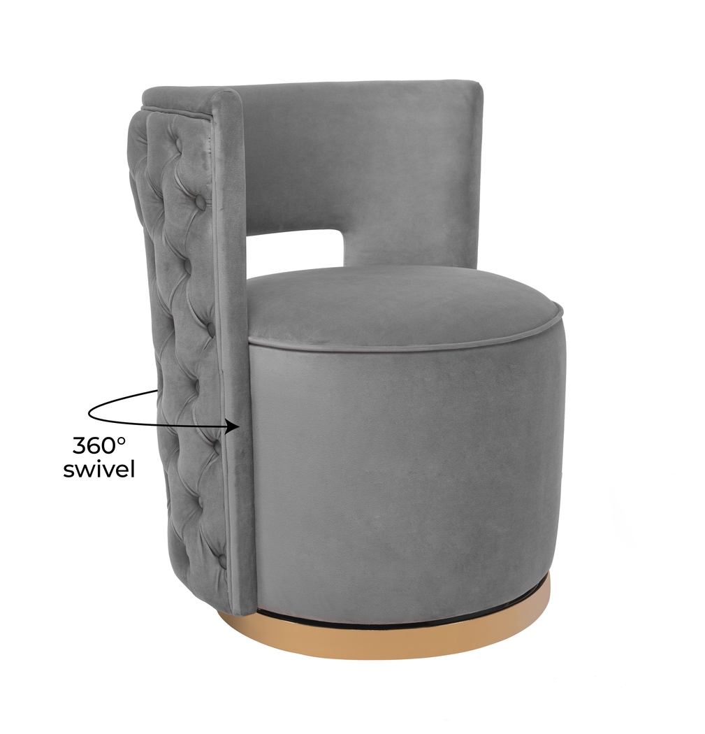 Arelia Lynn Gray Accent Chair - Thumbnail - Image 7
