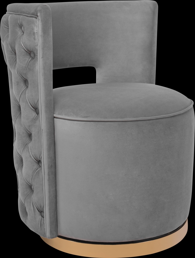 Arelia Lynn Gray Accent Chair - Thumbnail - Image 1