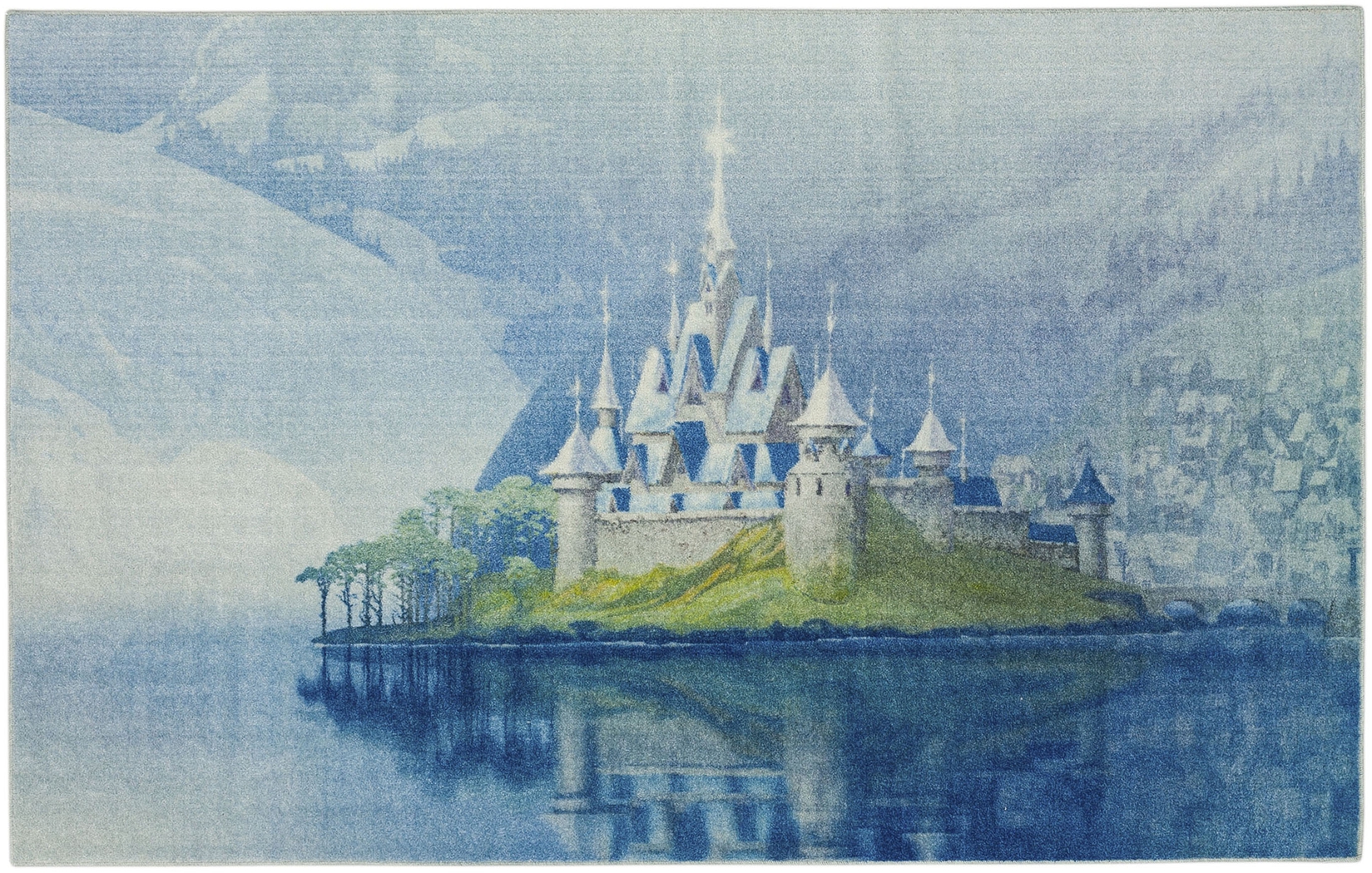 Kids Disney's Arendelle On The Lake Blue 3'3 x 5' Rug - Thumbnail - Image 1