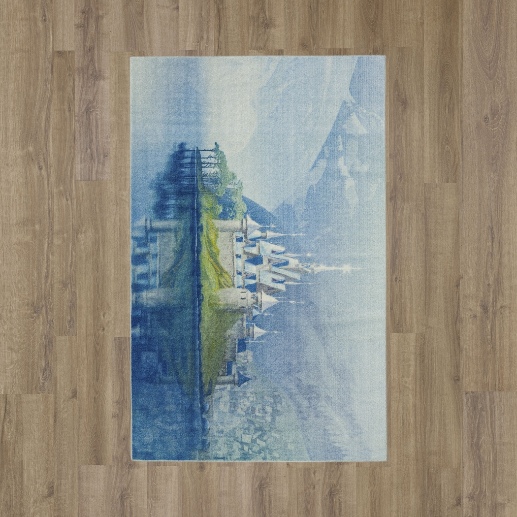 Kids Disney's Arendelle On The Lake Blue 5' x 8' Rug - Thumbnail - Image 4