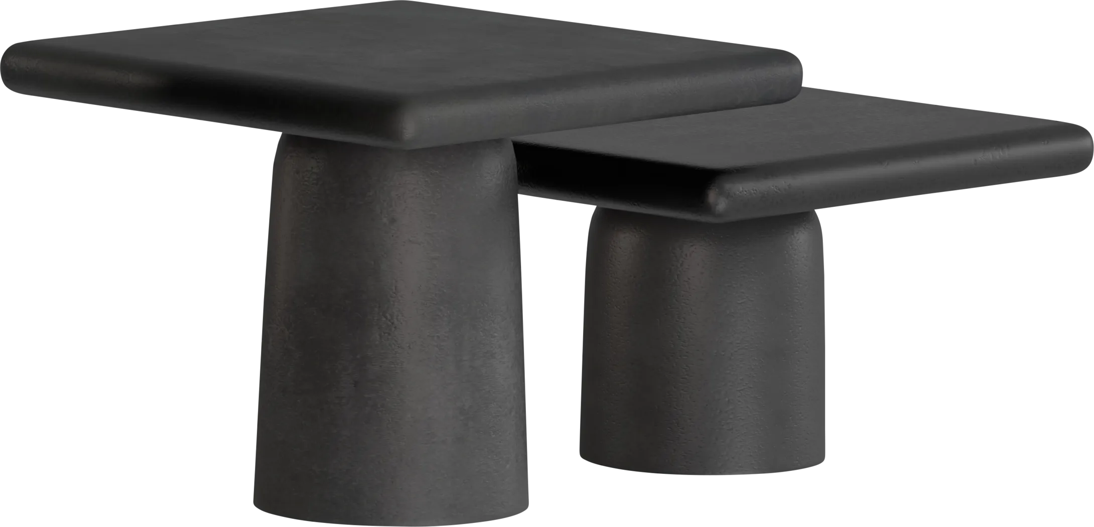 Arezo Black Nesting Table, Set of 2 - Thumbnail - Image 1